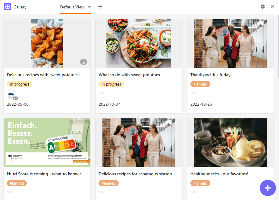 Screenshot of the Galery Plugin